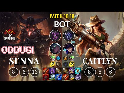 SG OdduGi Senna vs Caitlyn Bot - KR Patch 10.18
