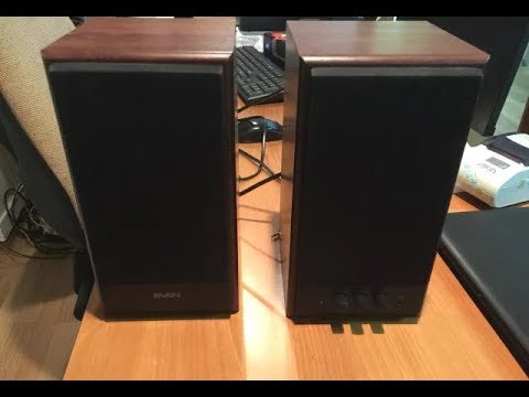 Kompiuterio kolonėlės Multimedija – garsiakalbis SVEN SPS-702 (Stereo, 40W, 40Hz-22Hz, Medinis) video