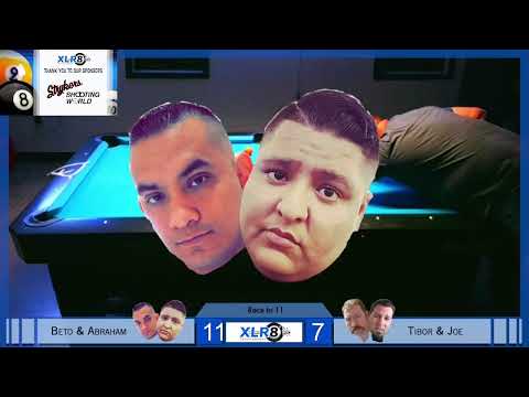 XLR8 Showdown Match - Joe/Tibor vs. Beto/Abraham - 10 Ball Race to 11