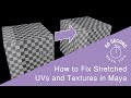 Fix Texture Stretching Issues in Maya - 60 Second Maya Tips