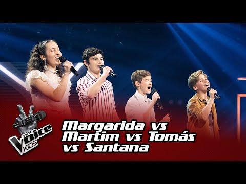 Margarida Castro VS Martim Helena VS Tomás Barateiro VS Santana | The Battles | The Voice Kids