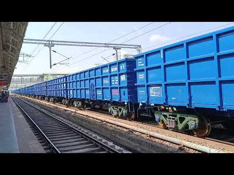 BOSM wagon hauls with WDG-4G Roza Wagon through passing Kamakhya station. 