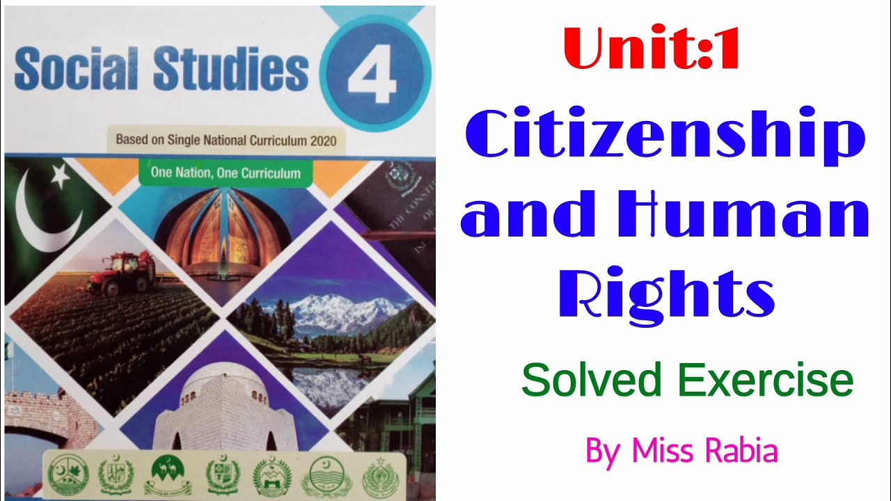 Social Studies class 4 || Unit 1 Citizenship and Human Rights || Solved Exercise