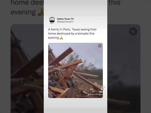 Paris, TX tornado ripped apart neighborhoods by my house!! #Storm #Tornado #Texas
