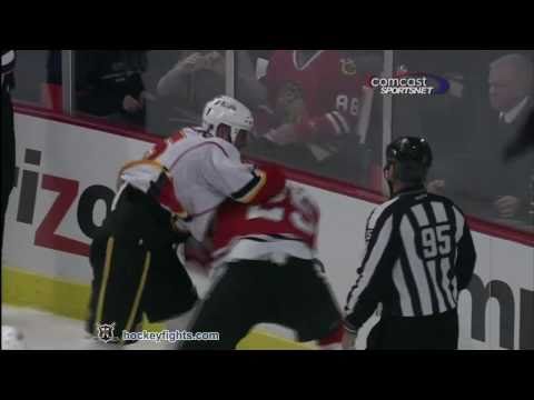 Mark Giordano vs Viktor Stalberg Mar 2, 2011