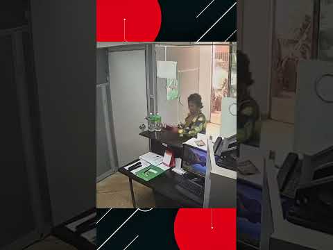 Senhora é flagrada roubando garrafa térmica de delegacia em Bela Vista de Goiás.