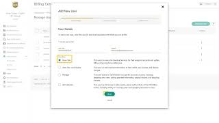 How to Add a User in the UPS Billing Center