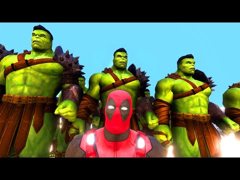 1000 DEADPOOL VS 1000 HULK 😱 - UEBS