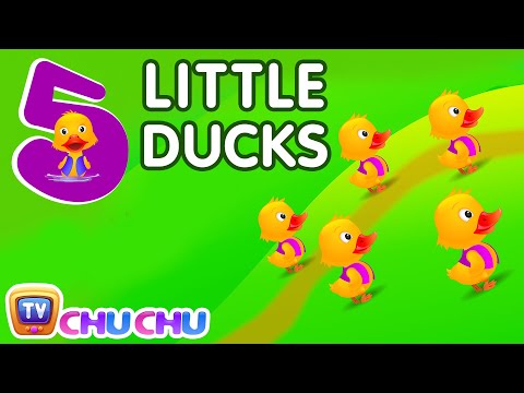 Five Little Ducks Nursery Rhyme With Lyrics - Cartoon Animation Rhymes & Songs for Children