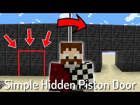 Sassyfish - Simple Minecraft 2x2 Flush Piston Door. 1.20 / 1.19 Redstone Tutorial