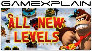 All 8 New Cloud Gateway Levels in Donkey Kong Country Returns 3D (Nintendo 3DS)