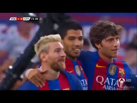 FC Barcelona vs Sampdoria 3-2 All Goals HD 8/10/2016
