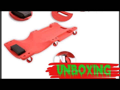 Unboxing TRESKO KFZ Werkstatt Rollbrett - Werkstattliege - Montageliege