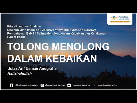 Kitab Riyadhus Shalihin | Bab 21 Hadist Kedua | Ustaz Arif Usman Anugraha, Hafizhahullah