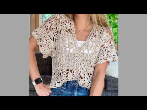 Easy, quick and economical crochet blouse Crochet blouse for beginners Crochet stitch