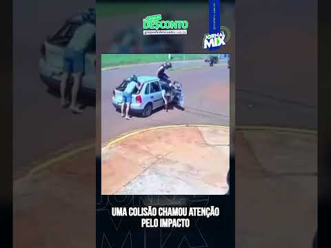 Uma colisão chamou atenção pelo impacto