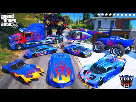 GTA V - Stealing OPTIMUS PRIME CARS With Franklin in GTA 5 ( GTA V)