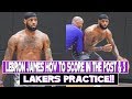 Lakers LeBron James Workout With Phil Handy How To Score In The Post And From 3 Point Range