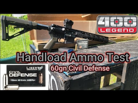 400 LEGEND Loaded With Liberty Civil Defense 60gn 10mm Projectiles. Handloading Shenanigans....