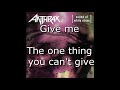 Anthrax - Black Lodge W/Lyrics