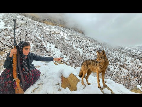 🐑❄️ Zeynab’s Search for the Lost Sheep on a Snowy Day Among Wild Animals 🐺🌨️