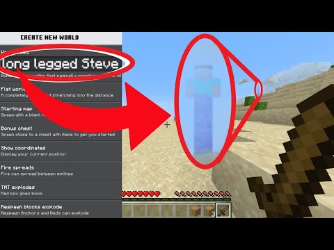 PixlraZor - "DON'T PLAY ON THIS CURSED SEED "long legged Steve" on Minecraft(PE, Xbox, Switch, Windows)