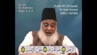 55 Surah Rahman  Dr Israr Ahmed Urdu