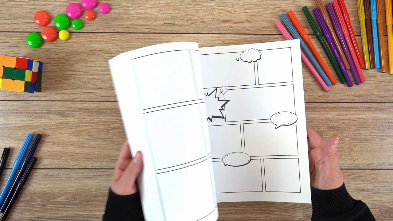 Blank Comic Book: Draw Your Own Comics, Comic Panels for Drawing, Templates for Comics