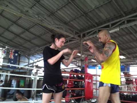 Clinch Training with Taywin Using Elbows - Lanna Muay Thai