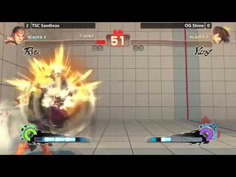 USF4 @ Last Man Standing 1.7 - TSC Santhrax (Ryu) vs OG Shine (Yang) [720p/60fps]