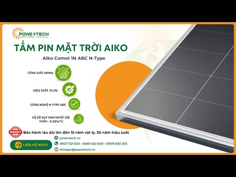 Tấm Pin Mặt Trời AIKO – Công Nghệ ABC Hiệu Suất Cao, Phân Phối Chính Hãng Bởi PowerTech
