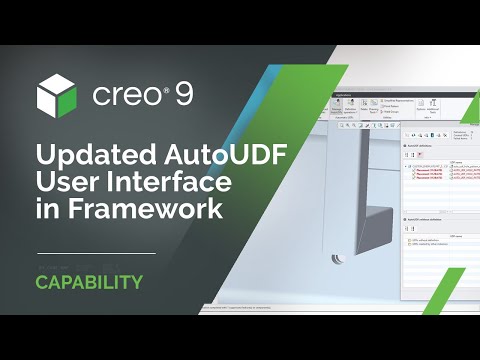 Updated AutoUDF User Interface in Framework | Creo 9
