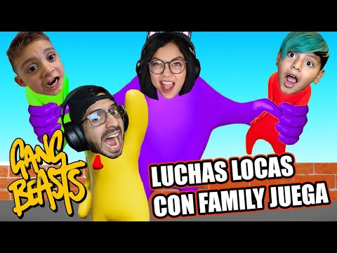 Crazy Fights: Karim vs. Dylan vs. Kori vs. Luky | Family Play in Gang Beasts | Luky Games