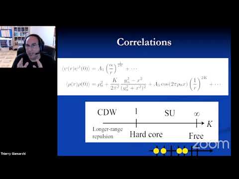 BSS2021, Thierry Giamarchi, Low dimensional quantum gases I, July 26th