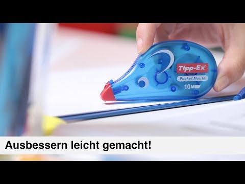 Artikelvideo 1 für 4 + 1 GRATIS: 4 Tipp-Ex Korrekturroller Pocket Mouse 4,2 mm + GRATIS 1 St., Artikelnummer 615878