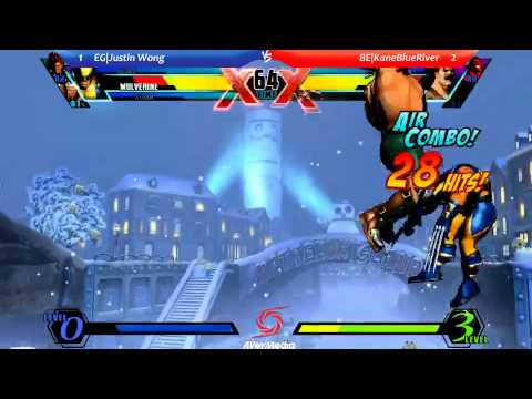 Winners and Losers Finals - UMvC3 - Gamerbyte 2014! BE|Kaneblueriver - EG|Justin Wong - NC|Moises