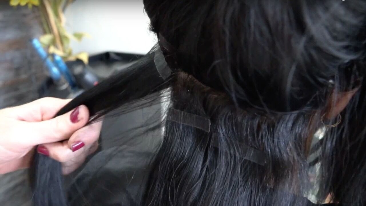 Watch video How To Remove And Re-Apply Tape Extensions Now How To Remove And Re-Apply Tape Extensions