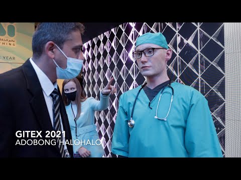 Doctor Alfred (talking robot) GITEX 2021 Dubai