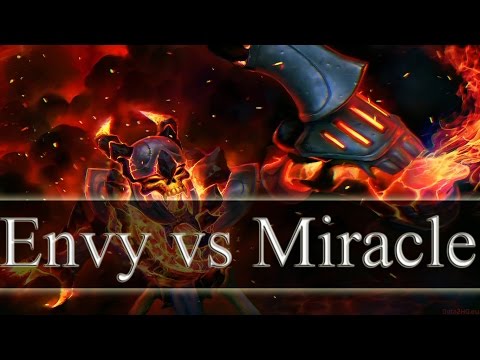 Dota 2 Ranked 8k Miracle (Ember spirit) VS Illidan (CK) + Eternal Envy (Bounty Hunter)