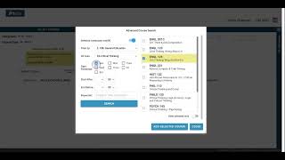 Advanced search options in Visual Schedule Builder
