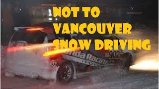 *NOT TO* Driving in Vancouver snow #snowdrifting #vancouver #snowfall