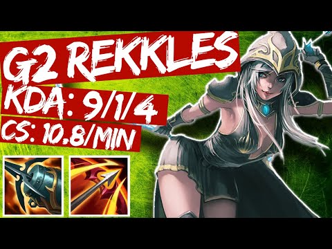 G2 REKKLES Ashe s11 (KDA: 9/1/4) FULL GAME REPLAY! PERFECT CHALLENGER GAME !