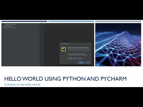 Python Using Pycharm Tutorial 1 Getting Started With A Simple Hello World Program