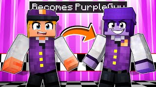 Mike Becomes Purple Guy!  Minecraft FNAF Roleplay