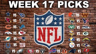 NFL Week 17 Picks 2022