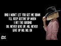 Sia - Never Give Up - Lyrics