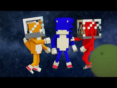 Sonic.EXE + Knuckles and Tails Space Adventure Meme - (Minecraft Animation) FNF