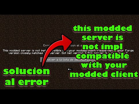 Solucionar Error De this modded server is not impl compatible De Minecraft Forge Aternos
