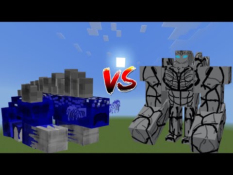 beast titan warden vs giant stone golem | minecraft mob battle | minecraft bedrock edition