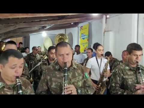Banda do 24 Bis na Escola de Música Coronel Carlos Augusto Castro Lopes  inicio das aulas 2024